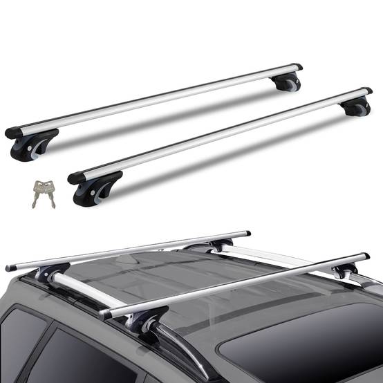 Vevor - VEVOR Barres transversales toit universelles 132 cm, aluminium, rails latéraux surélevés, verrous. - Image 1