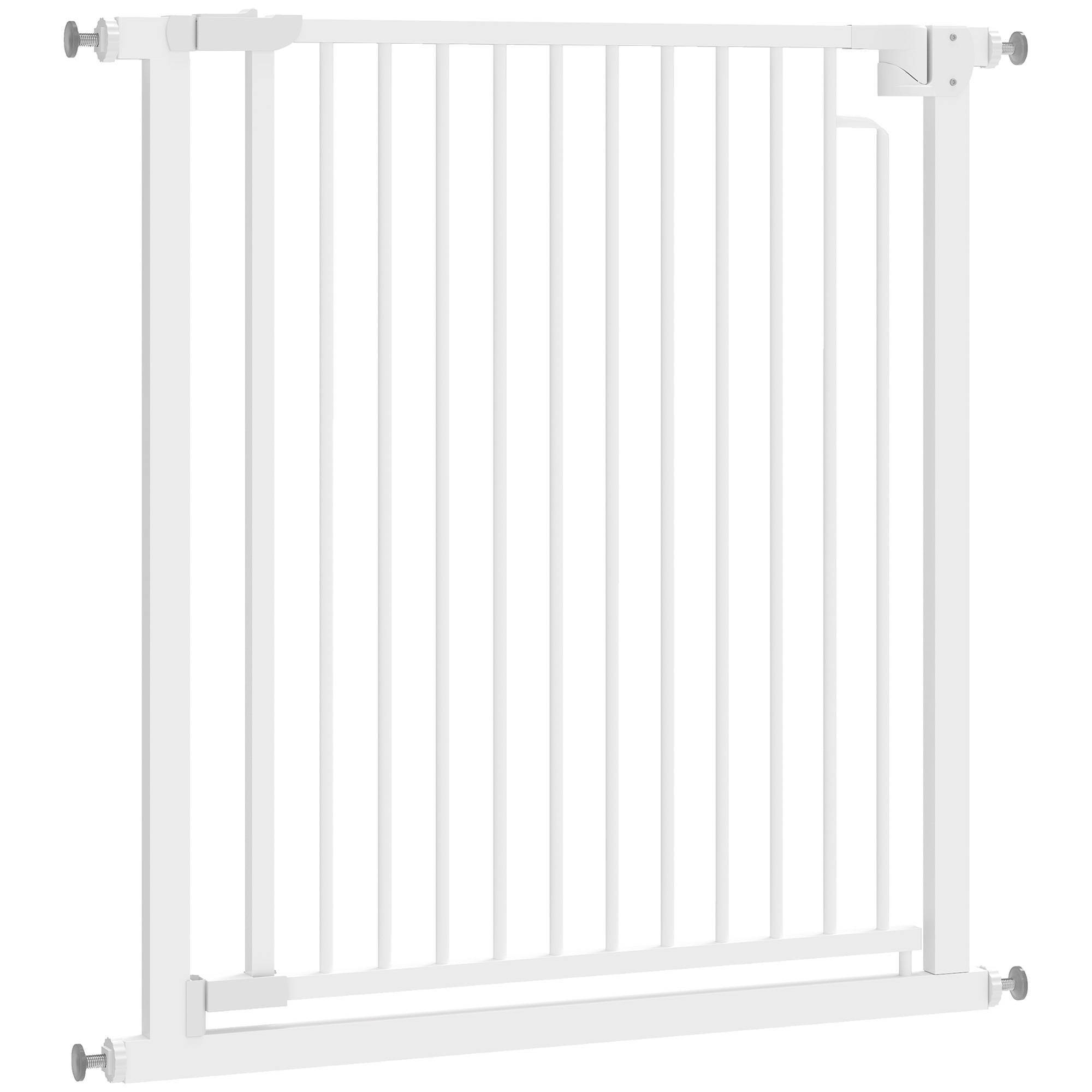 Sans Marque - Barrière pour escaliers sans perçage, fermeture auto, pour enfants et cuisine, 76-80x76 cm, blanc - Image 2