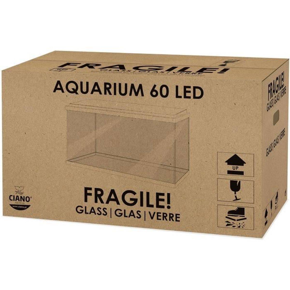Ciano - Kit aquarium blanc 58 L CIANO Emotions Pro 60, filtre interne CF80, éclairage LED CLA60, chauffage 50 W - Image 5