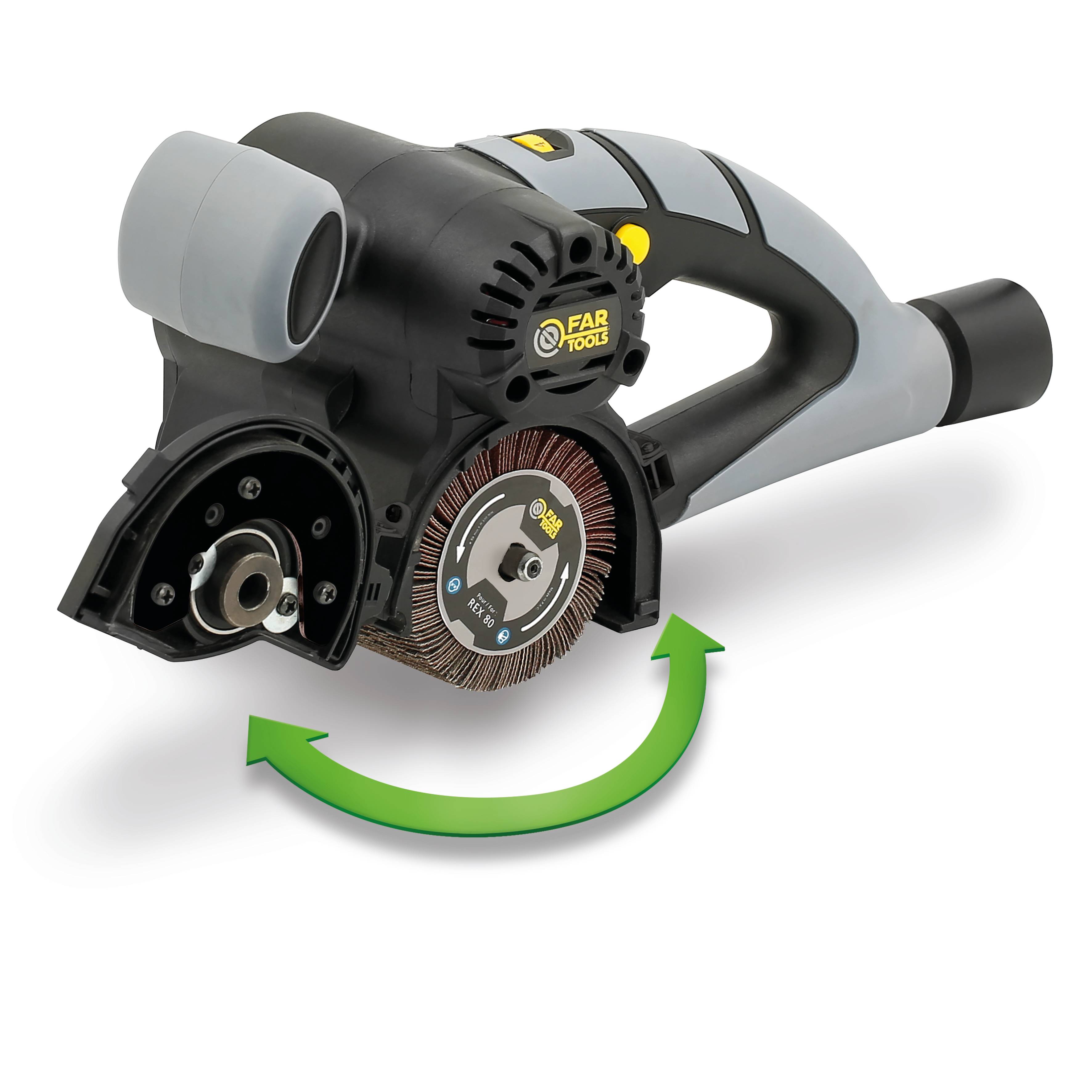 Rénovateur compact 420W brosse à lamelles abrasives Ø80mm FARTOOLS - Image 7