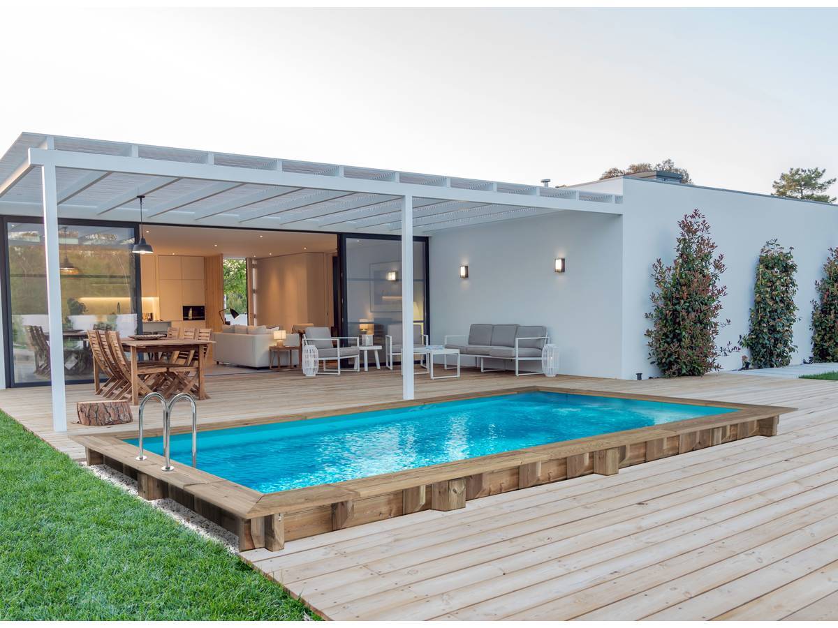 Habitat Et Jardin - Piscine Bois Rectangle " Tobago "- 6.20 X 3.00 X 1.31 M -habitat Et Jardin - Image 1