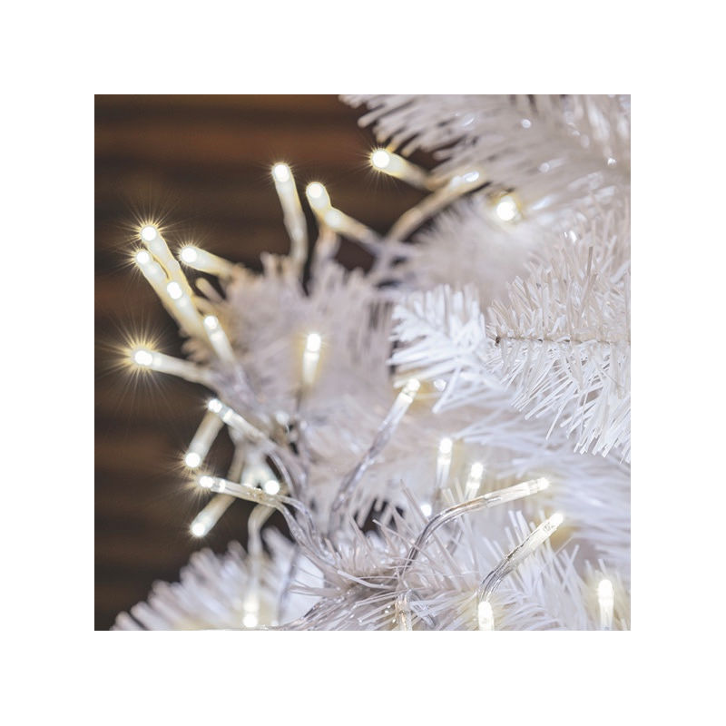Lotti - Guirlande Boa 12cm 22M 2200 miniLed blanc chaud 8 jeux câble transparent Lotti - Image 10