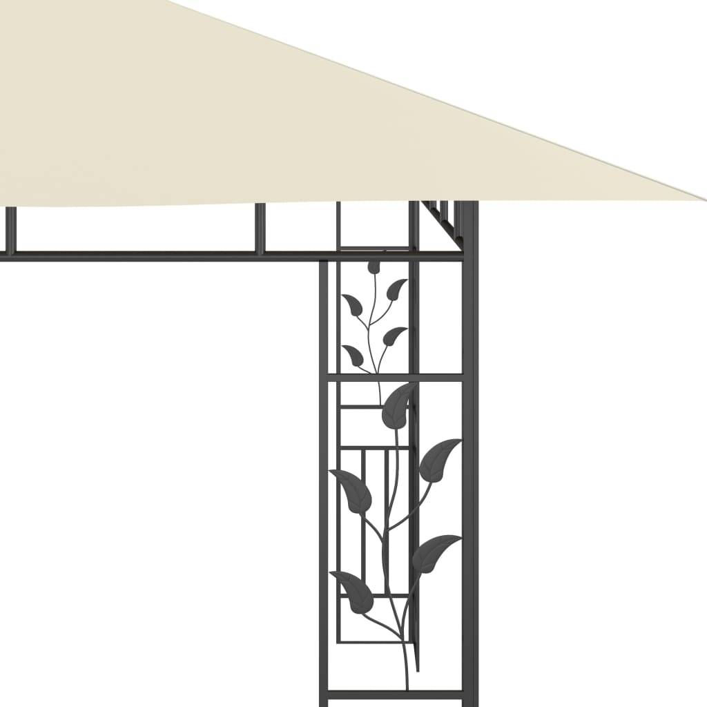 Pergola Jardin - Tonnelle de jardin - Belvédère avec moustiquaire 4x3x2,73 m Crème 180 g/m² MI71 - Image 5