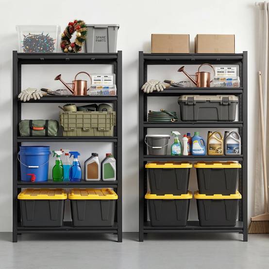 Vevor - VEVOR Etagere Rangement 5 Niveaux 1030x465x1813 mm Charge Lourde 1360 kg Metallique Garage Entrepot Atelier Cave - Image 8
