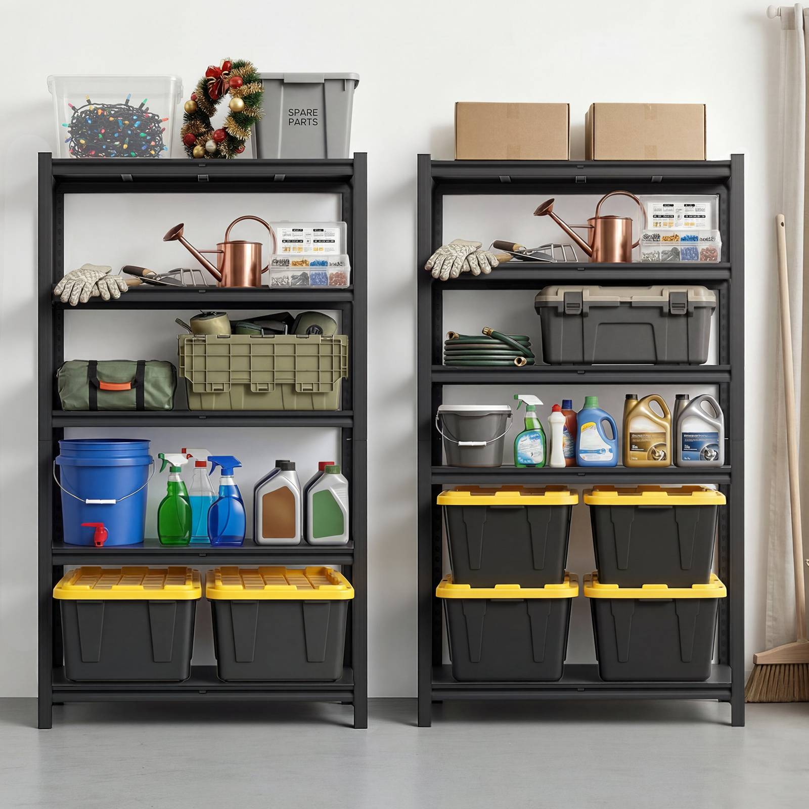 Vevor - VEVOR Etagere Rangement 5 Niveaux 1030x465x1813 mm Charge Lourde 1360 kg Metallique Garage Entrepot Atelier Cave - Image 8
