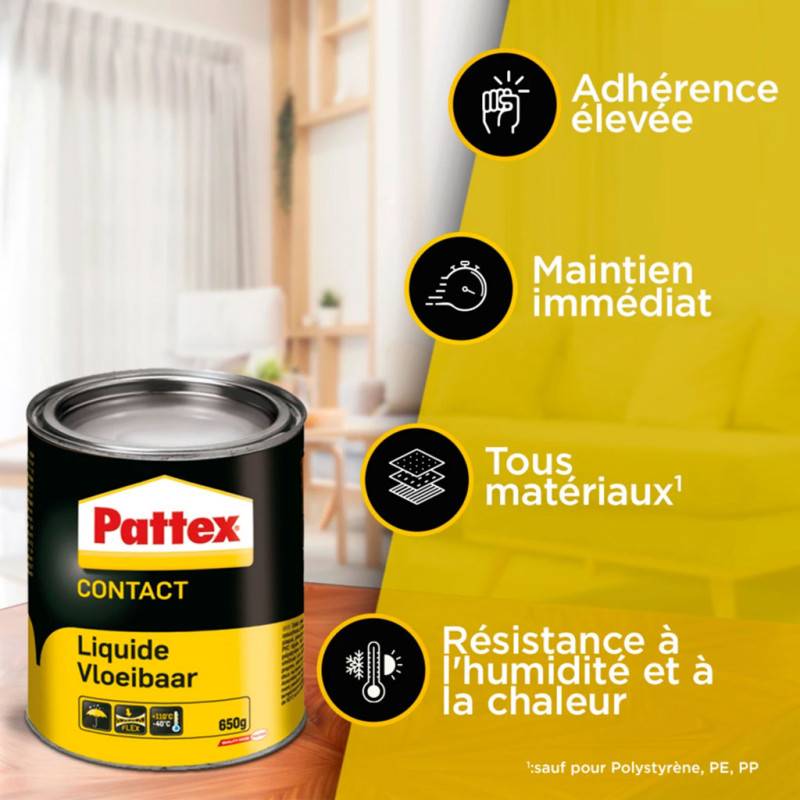 Pattex - Colle contact liquide boîte de 650g - PATTEX - 1419279 - Image 2