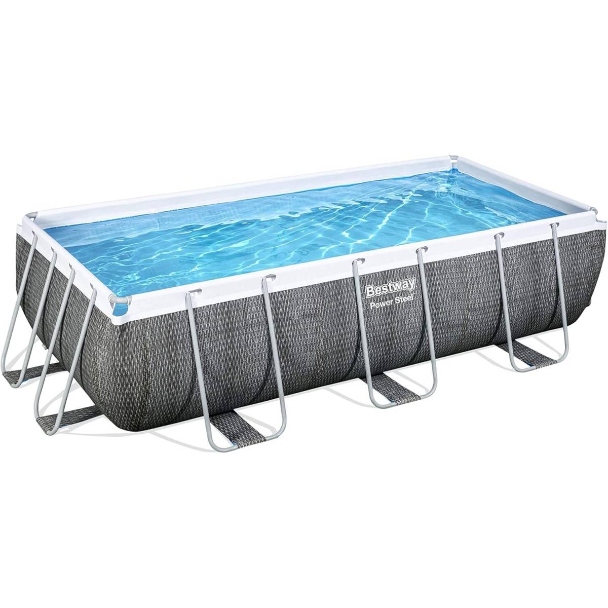 Bestway - Piscine hors sol Rectangulaire BESTWAY 404x201x100cm - Structure Anticorrosion, Liner Triple Épaisseur, Pompe Échelle Incluses - Image 9