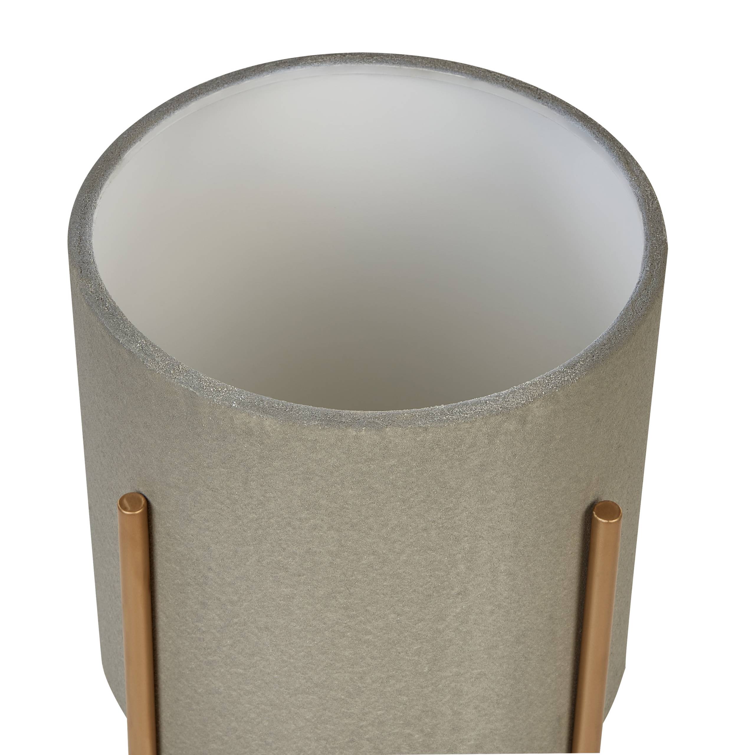 Beliani - Cache-pot d'intérieur Métal Gris HYBRIDUM - Beliani - Image 5