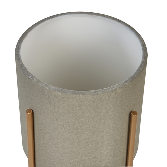 Cache-pot d'intérieur Métal Gris HYBRIDUM - Beliani - Image 4
