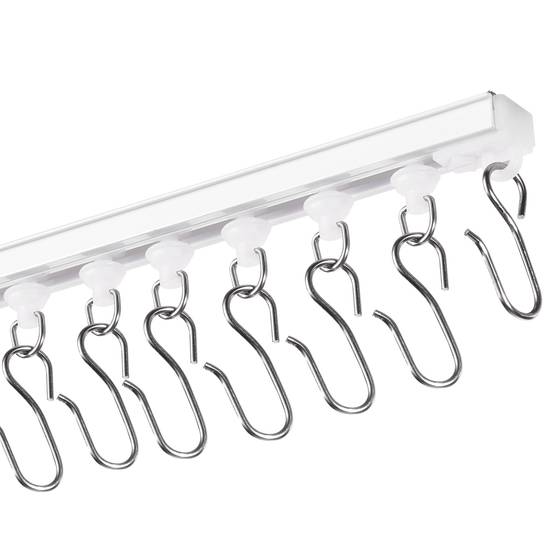 VEVOR Ensemble rails rideaux plafond 3m, auto-adhésif, sans perçage, séparation pièce. - Image 9