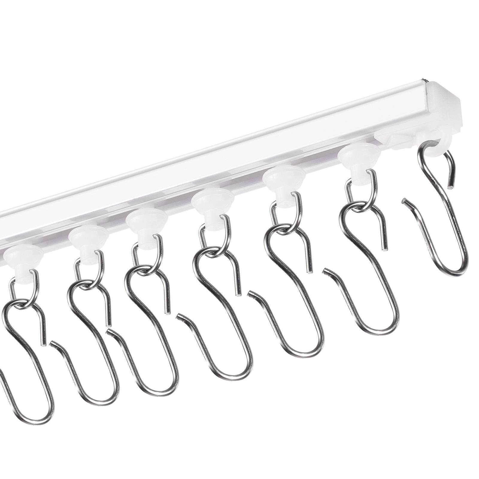 VEVOR Ensemble rails rideaux plafond 3m, auto-adhésif, sans perçage, séparation pièce. - Image 9