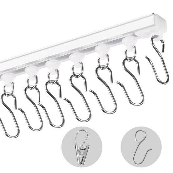 VEVOR Ensemble rails rideaux plafond 3m, auto-adhésif, sans perçage, séparation pièce. - Image 1