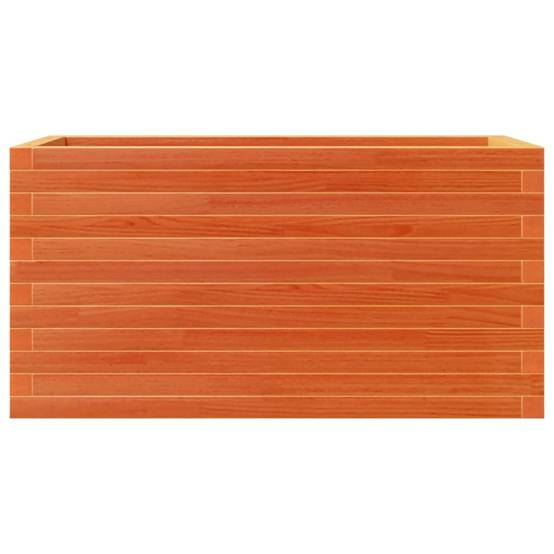 Jardinière | Pot de fleurs | Cache-pot | Bac à fleurs cire marron 90x40x46 cm bois de pin massif - Image 5