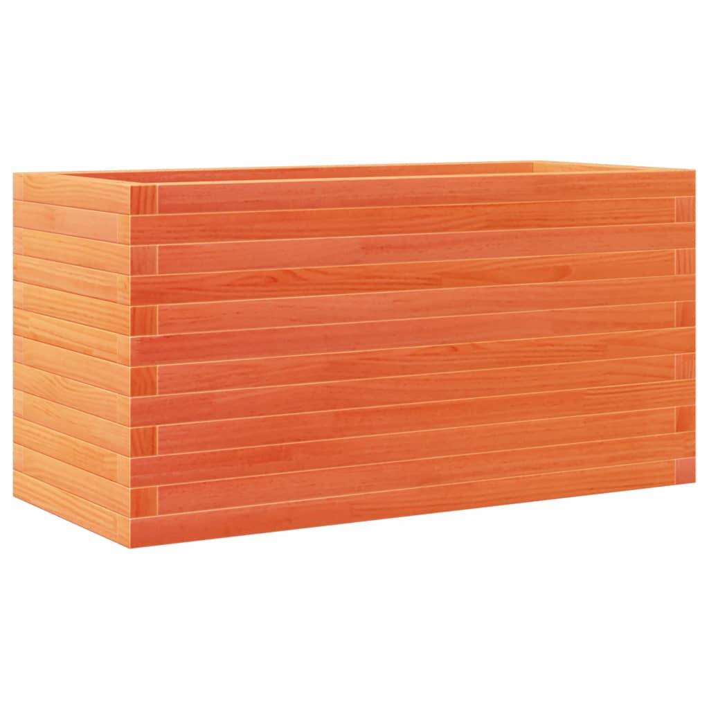 Jardinière | Pot de fleurs | Cache-pot | Bac à fleurs cire marron 90x40x46 cm bois de pin massif - Image 1