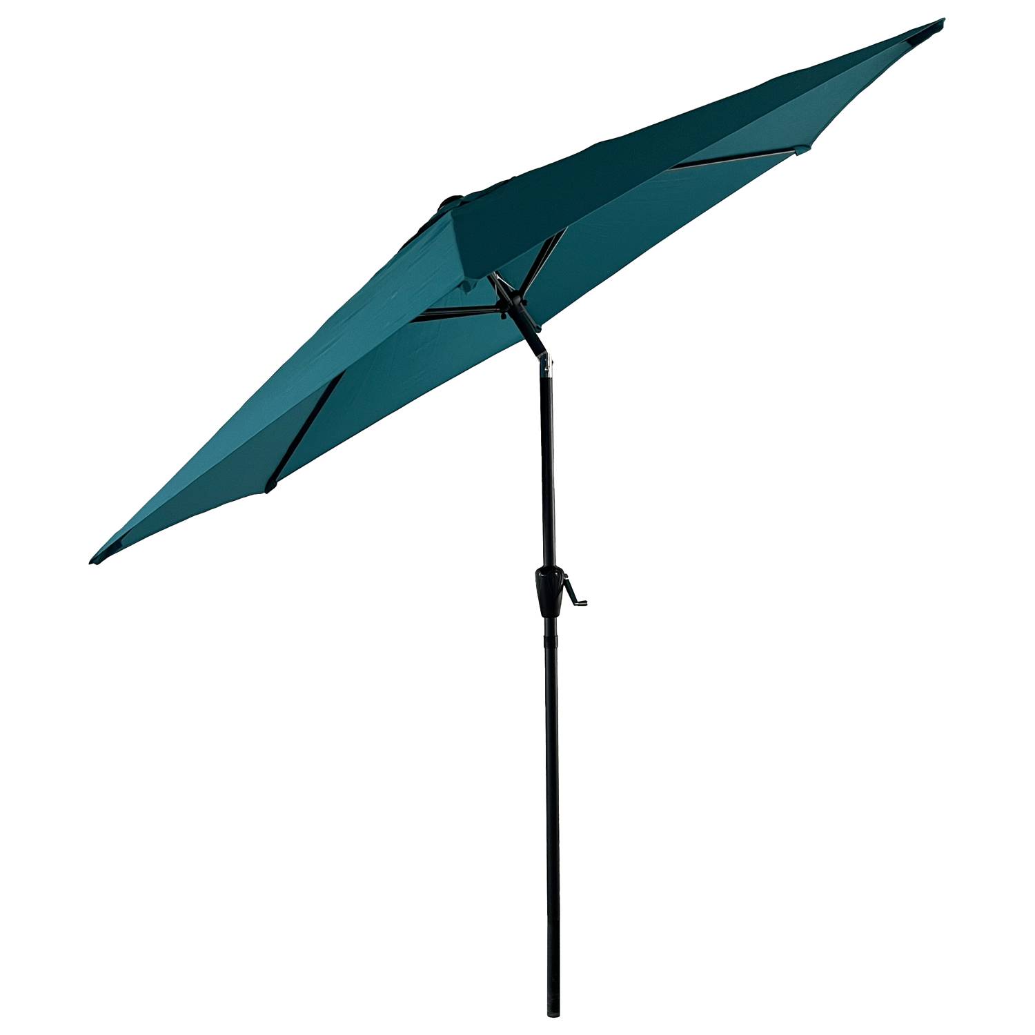 Happy Garden - Parasol droit HAPUNA rond 2,70m de diamètre bleu - HAPPY GARDEN - Image 4