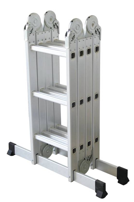 Echelle articulée + plate-forme acier 4x3 barreaux - Image 1
