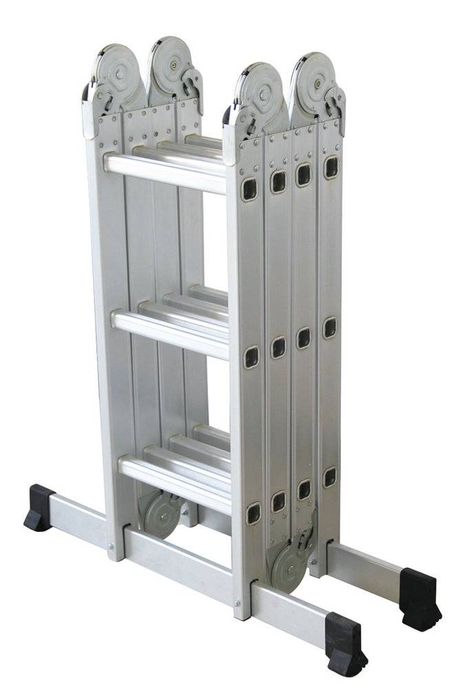 Echelle articulée + plate-forme acier 4x3 barreaux - Image 1