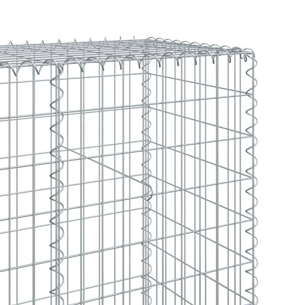 Vidaxl - Panier gabion avec couvercle 200x50x200 cm fer galvanisé vidaXL 3295167 - Image 4