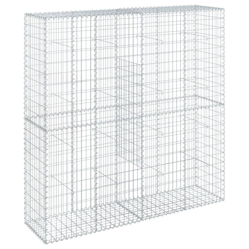 Vidaxl - Panier gabion avec couvercle 200x50x200 cm fer galvanisé vidaXL 3295167 - Image 2
