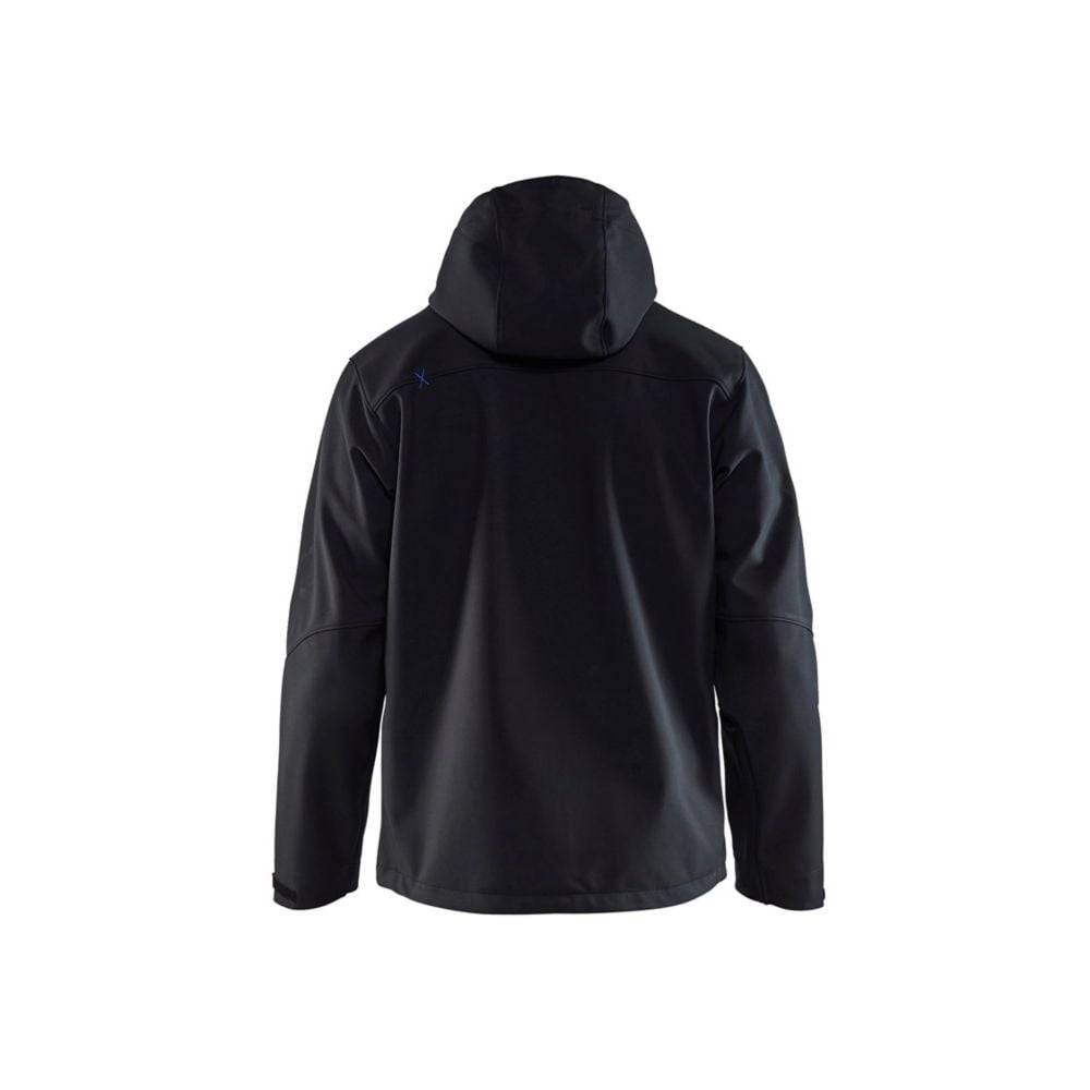 Veste softshell à capuche Blaklader Noir / Bleu Royal 4XL - Image 2