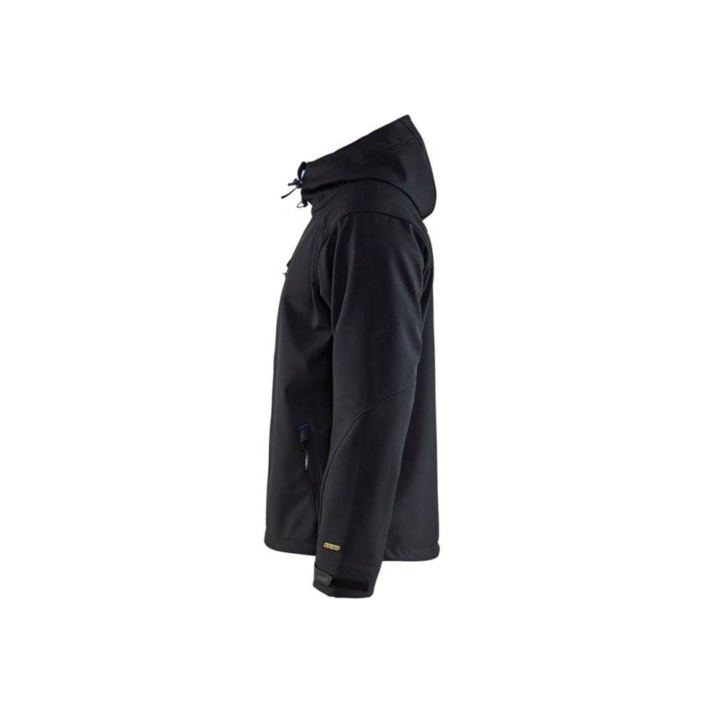 Veste softshell à capuche Blaklader Noir / Bleu Royal 4XL - Image 4