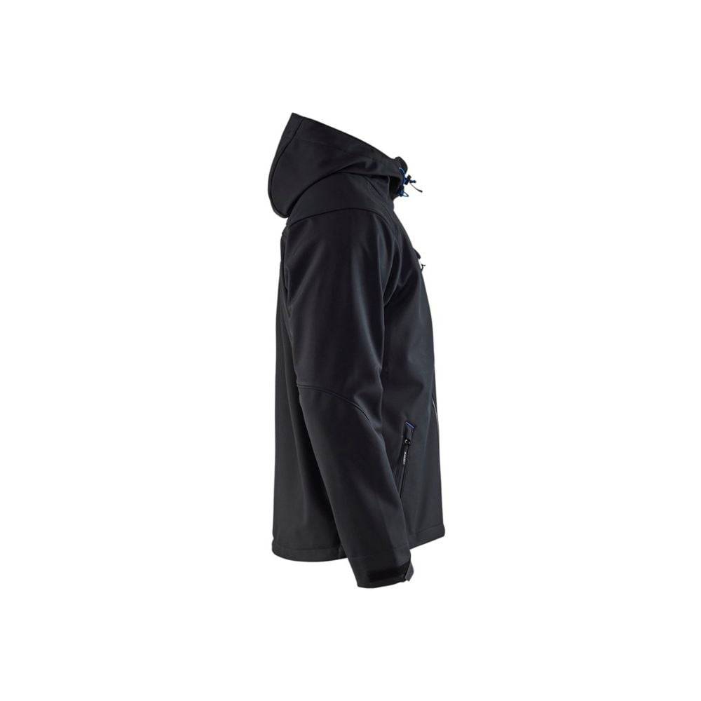 Veste softshell à capuche Blaklader Noir / Bleu Royal 4XL - Image 3