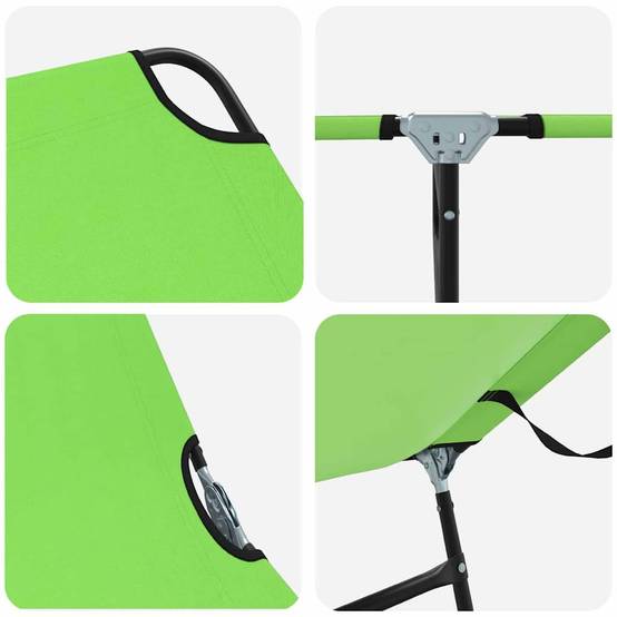 Maison Chic - Chaise longue | Transat | Bain de soleil pliante Vert 188 x 57 x 86,5 cm Polyester - Image 7