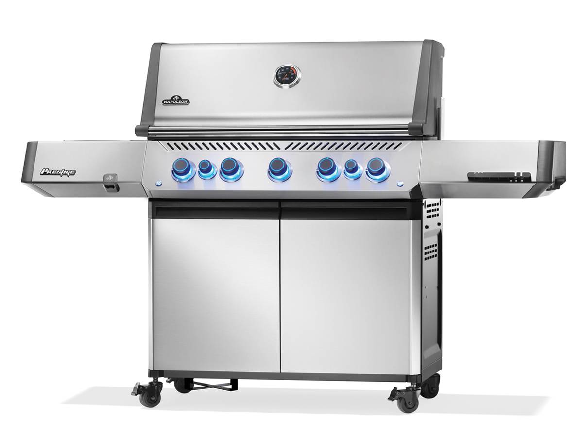Napoleon - Barbecue à gaz Prestige 665 inox + Boîtier de fumage + 2 meubles de rangement tablette - Napoléon - Image 4