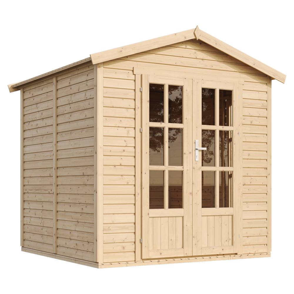 Timbela - Cabane en bois l233xP222xH233cm / 4 m² avec plancher - Maison de jardin en bois pour travailler - 17 mm d’épaisseur - Timbela M351FB - Image 4