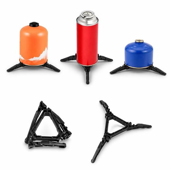 Kit popote camping 12 pieces TRAILGAZ PAN avec mini rechaud pliable 3000 W piezo casseroles antiadhesives tasse inox - Image 5