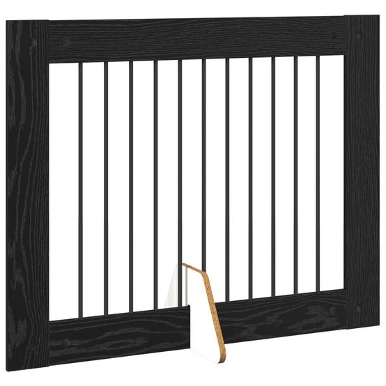 ComfortXL - Barrière de Sécurité Pliable pour Chien Intérieur en Bois avec Supports 200,5cm Chêne Noir - ComfortXL Outdoor Living - Image 4