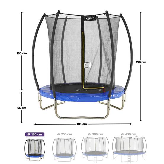 Kangui - Trampoline rond Ø 180cm avec filet de sécurité intérieur - FPR 180 Kangui - Image 3
