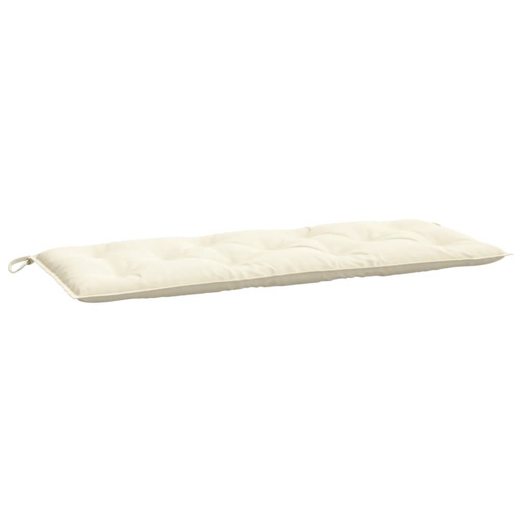Coussin de banc de jardin crème 120x50x7 cm tissu oxford P114 - Image 1