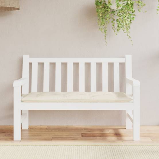 Coussin de banc de jardin crème 120x50x7 cm tissu oxford P114 - Image 3