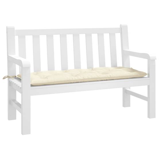 Coussin de banc de jardin crème 120x50x7 cm tissu oxford P114 - Image 2