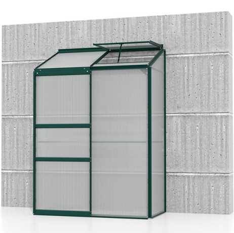 Vitavia - Serre adossée en polycarbonate 4mm IDA 900 - Surface 0,9 m², Couleur Aluminium - Image 5