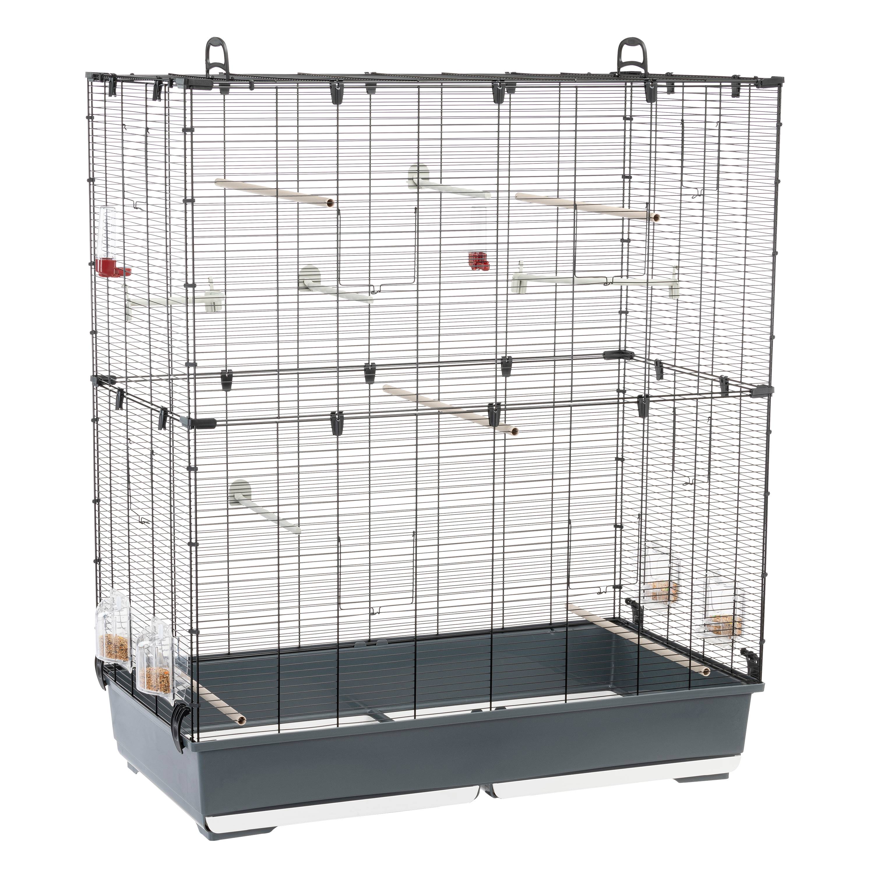 Ferplast - Ferplast Cage Oiseaux PLANETA, Volière, Perruche, Canari, Petits Oiseaux, avec Mangeoire et Accessoires, Support à Roulettes - Image 9