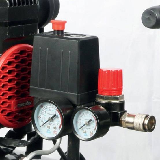 Mecafer - Compresseur d’air horizontal sans huile 24 L 1,5 HP 8 bar, 81 dB, 175 L/min - MECAFER - Image 3