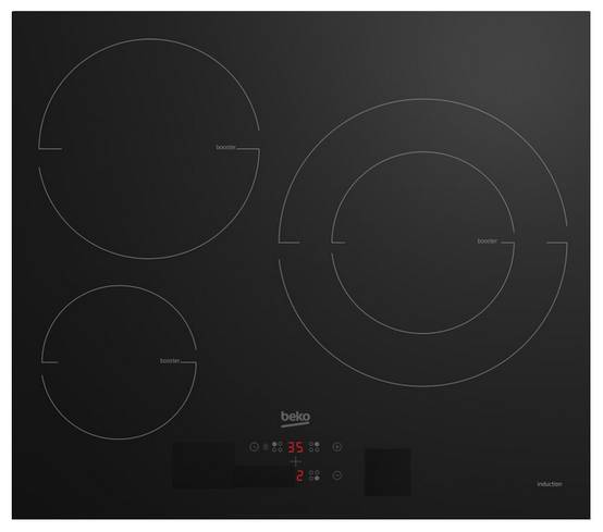 Beko - Table de cuissson à induction 60cm 3 feux 7200w noir HII63405MT Beko - Image 1