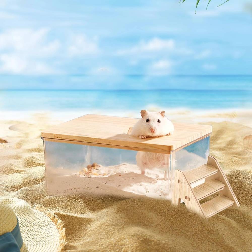DtopbuyAge - Bac de bain de sable pour hamster, gerbille et chinchilla DtopbuyAge - Image 4