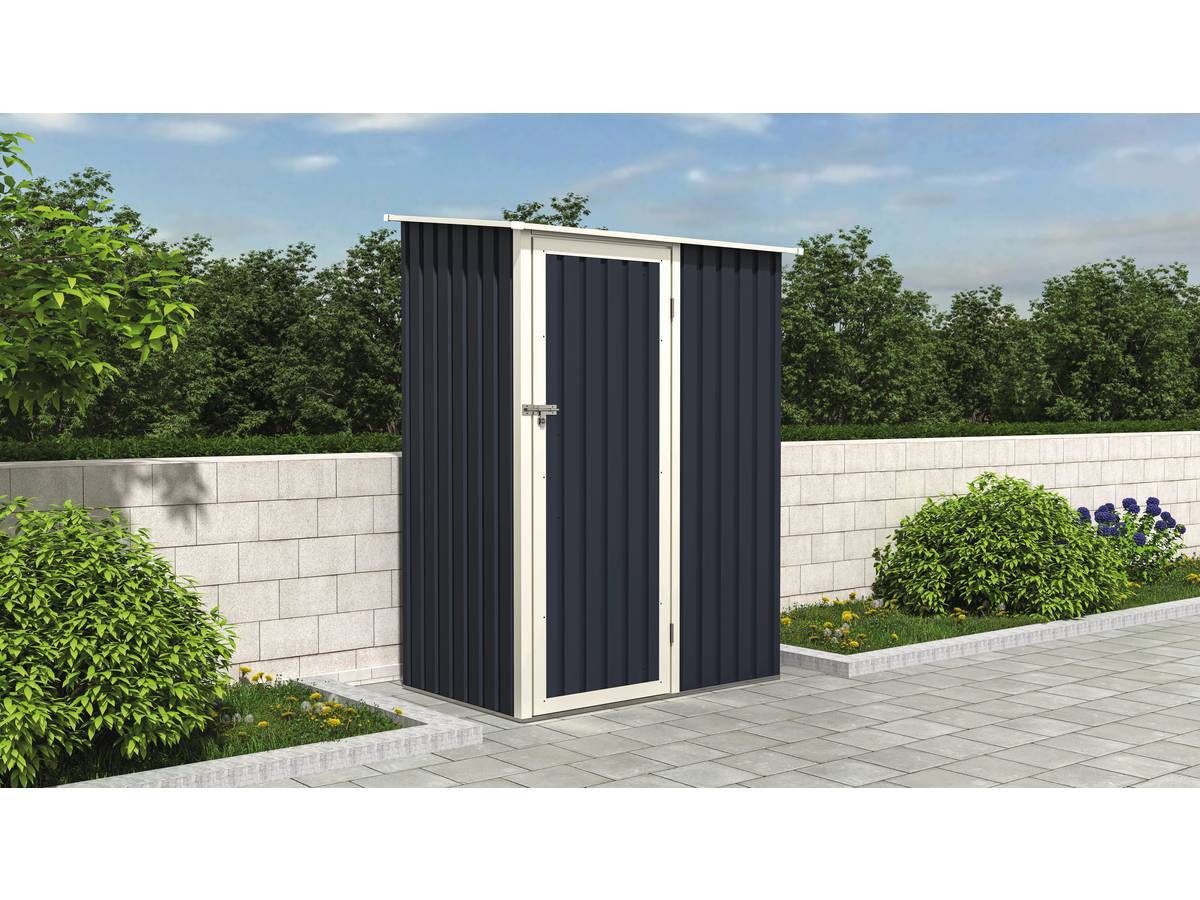 Abris De Jardin Métal "vega Ii"- 1.35 M² -gris -habitat Et Jardin - Image 2