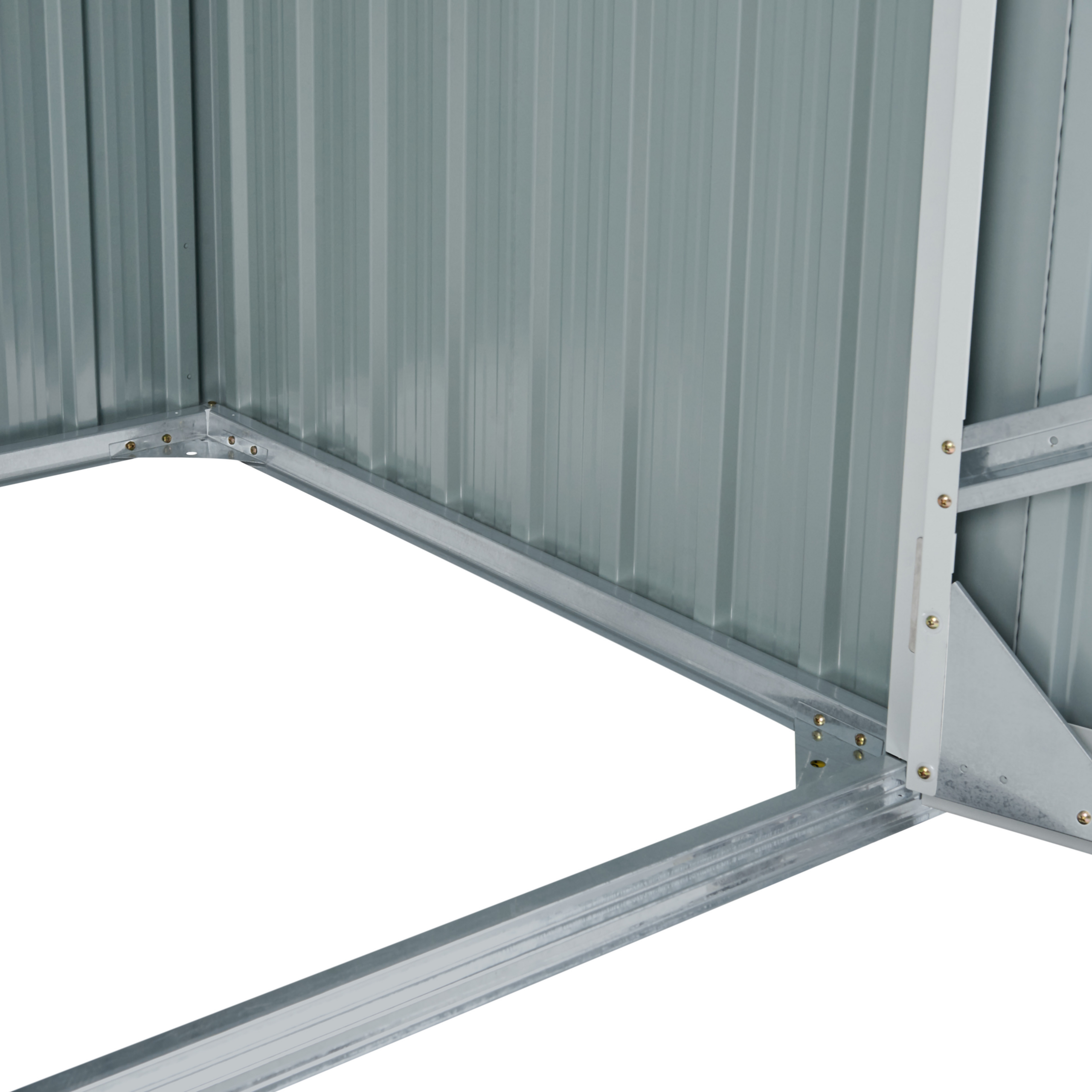 Abri de Jardin Gris Clair en Acier Galvanisé pour Outils et Matériel Equipements Extérieur - Image 8