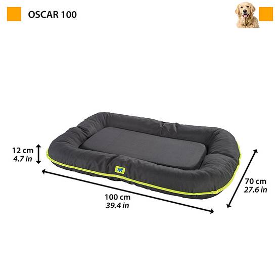 Ferplast - Ferplast Panier Chien Coussin Chien Grande Taille Tissu anti-rayures Lavable à 30°C.Matelas pour chien imperméable 100 x 70 x 12 cm.Noir - Image 2
