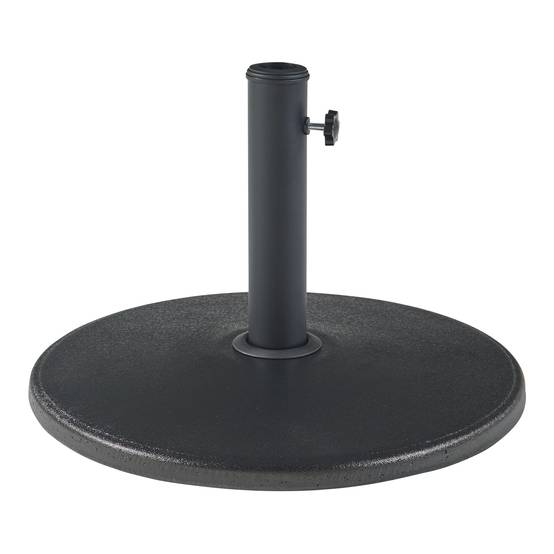 Casa.Pro - Pied de parasol Bionaz béton 50 x 6 cm noir casa.pro - Image 1