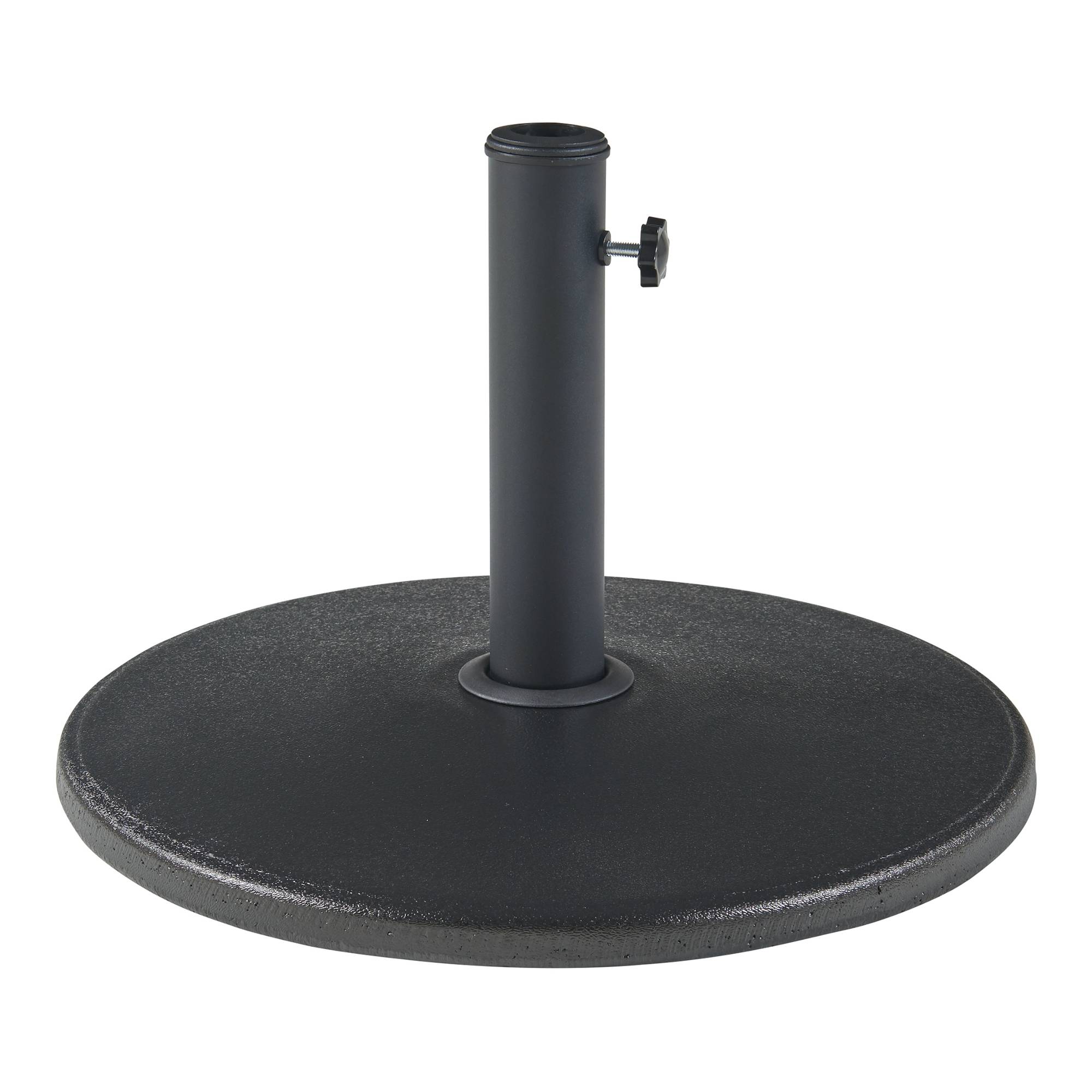 Casa.Pro - Pied de parasol Bionaz béton 50 x 6 cm noir casa.pro - Image 1