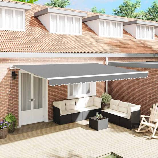 Vidaxl - Auvent Blanc 5 x 3 m Métal vidaXL 143048 - Image 1