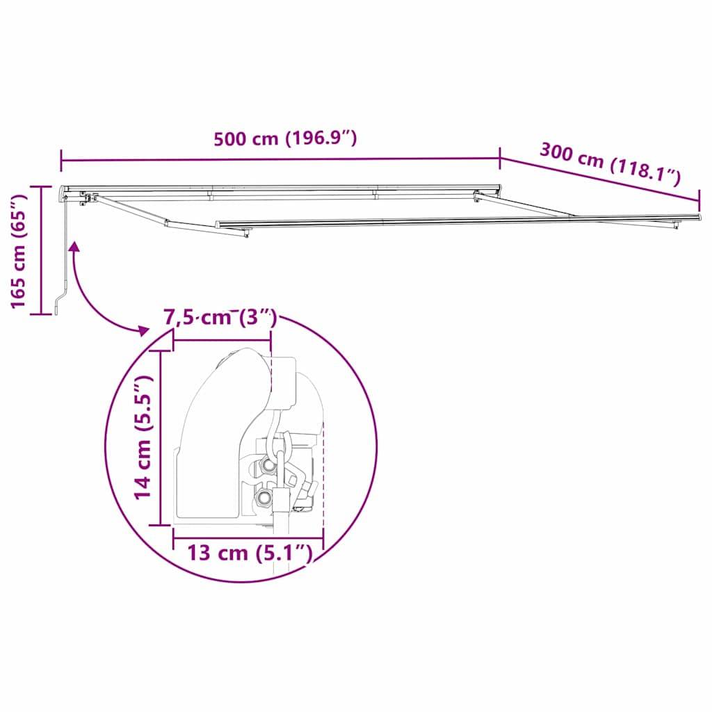 Vidaxl - Auvent Blanc 5 x 3 m Métal vidaXL 143048 - Image 3