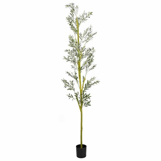 Olivier artificiel bois et fibre vert 20 x 20 x 300 cm - PANGIVO - Image 1