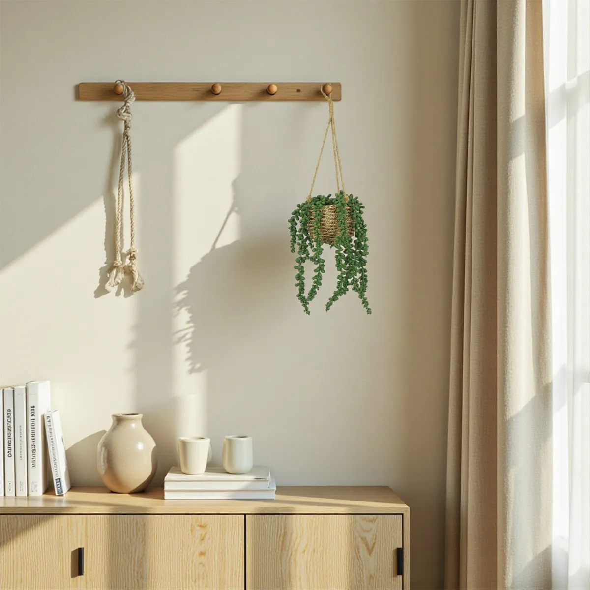 Ligne Deco - Succulente artificielle suspension 60cm - Image 3