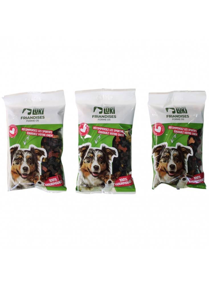 Lot de 3 - friandises de récompenses 200gr - chiens- 3unitées vendues - Mon Ami Luki - Image 1